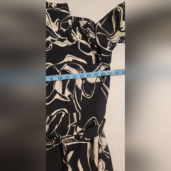 & Other Stories Abstract Print Belted Long Sleeve Midi Dress Size Small - Picture 12 of 14